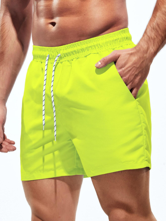 Manfinity Swimmode Men Drawstring Waist Swim Trunks