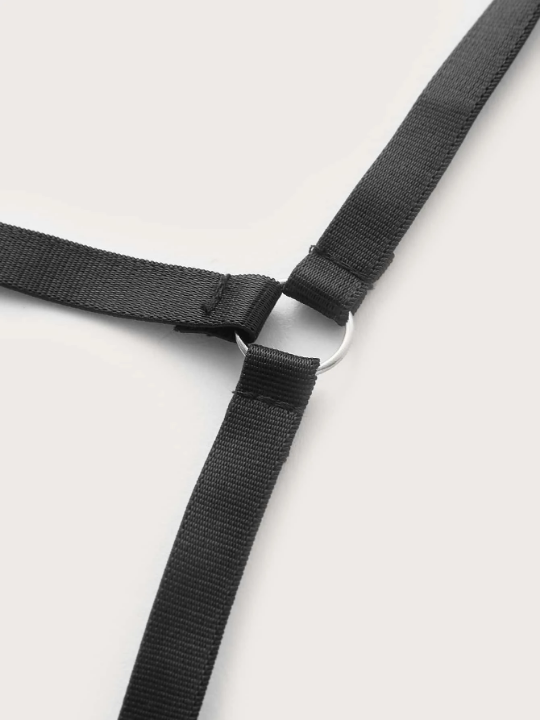 Exotic-Bondage O-ring Detail Garter Panty