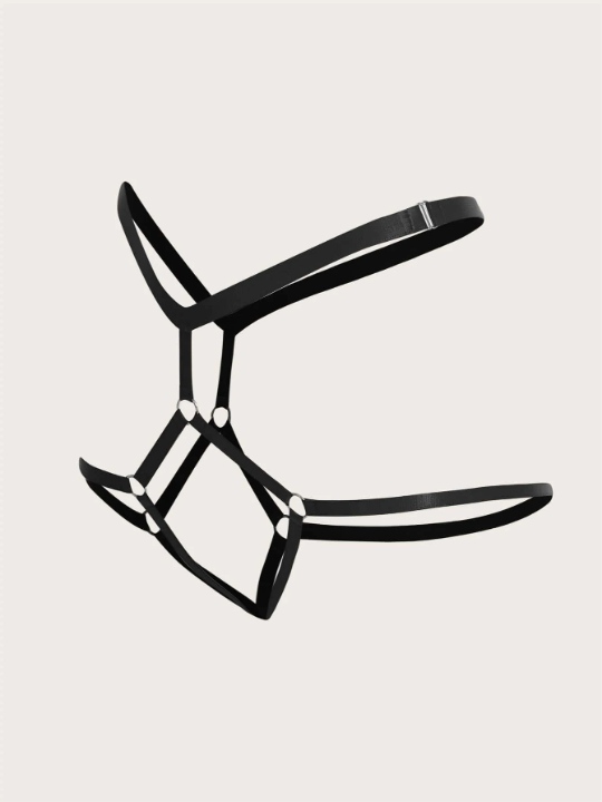 Exotic-Bondage O-ring Detail Garter Panty
