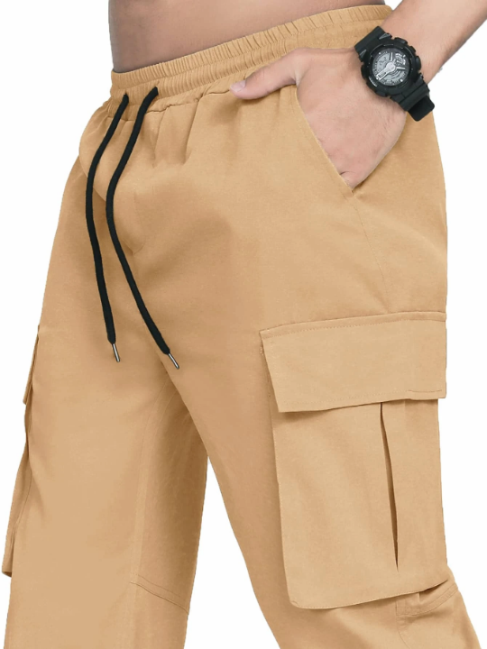 Manfinity Hypemode Men Flap Pocket Drawstring Waist Pants