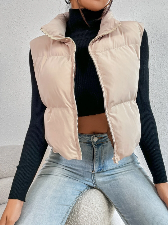 EZwear Zip Up Puffer Vest Coat