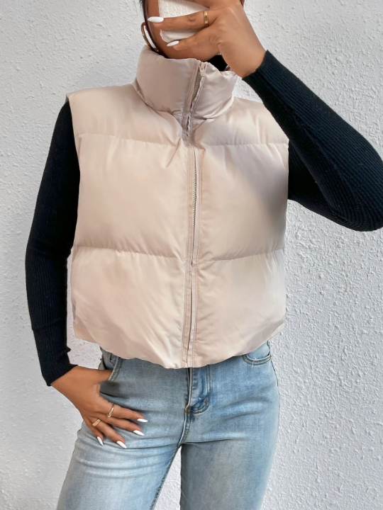 EZwear Zip Up Puffer Vest Coat