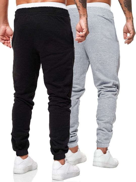 Manfinity Homme Men's 2-Pack Loose Fit Drawstring Waist Sweatpants