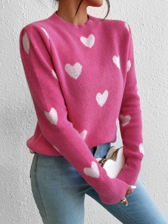 Heart Pattern Sweater