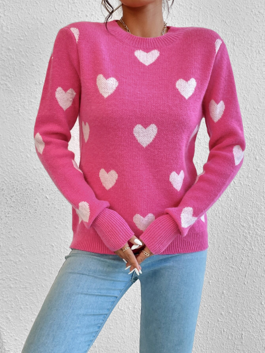 Heart Pattern Sweater