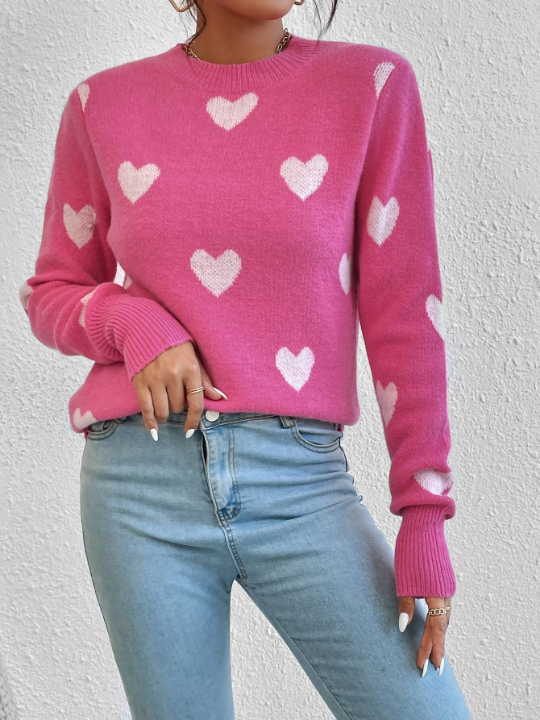 Heart Pattern Sweater