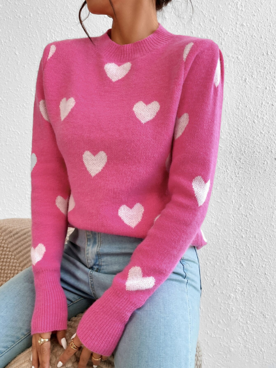 Heart Pattern Sweater