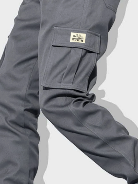 Manfinity Hypemode Men Letter Patched Flap Pocket Cargo Pants