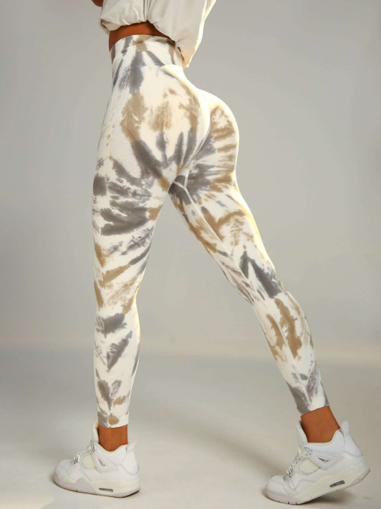 Sport Seamluxe Tie Dye Wideband Waist Sports Leggings