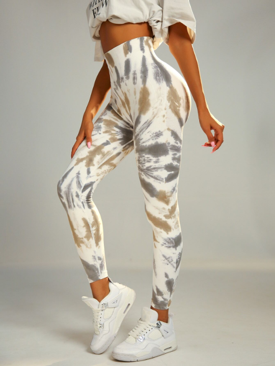 Sport Seamluxe Tie Dye Wideband Waist Sports Leggings