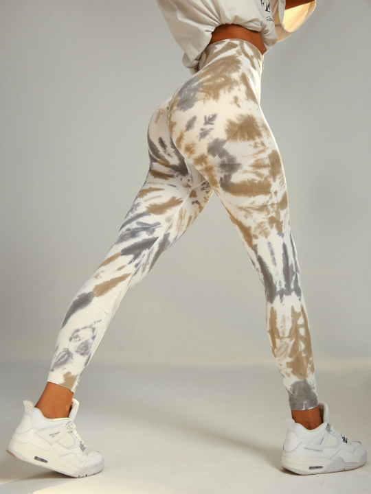 Sport Seamluxe Tie Dye Wideband Waist Sports Leggings