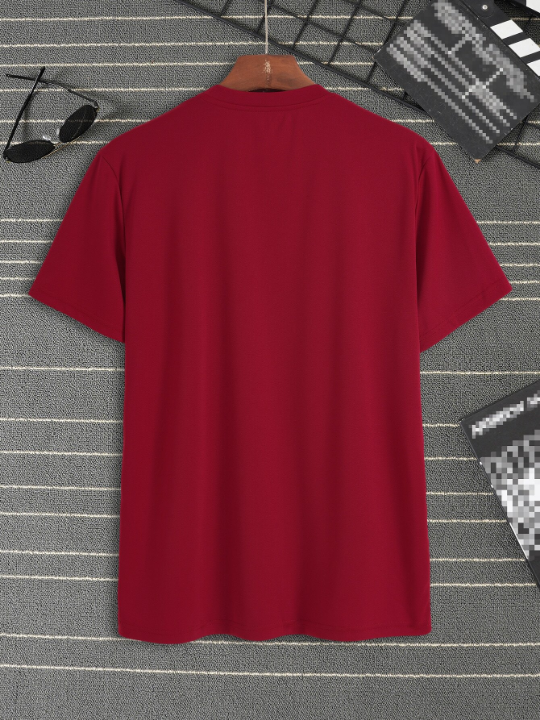 Men Solid Round Neck Tee