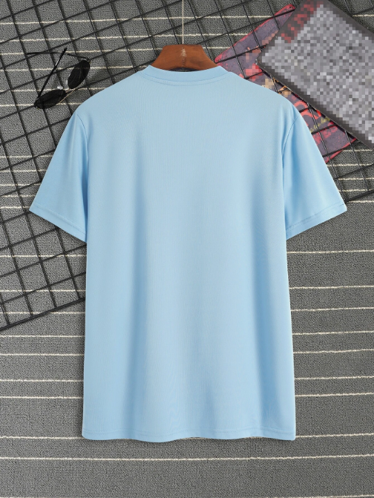 Men Solid Round Neck Tee