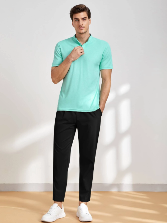 Manfinity Basics Men Solid Drawstring Waist Pants