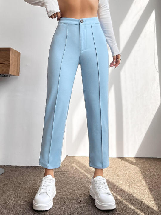 PETITE High Waist Press Crease Tapered Spring Women Pants