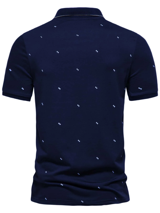 Manfinity Homme Men Geo Print Polo Shirt