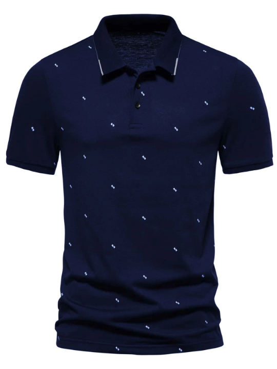 Manfinity Homme Men Geo Print Polo Shirt