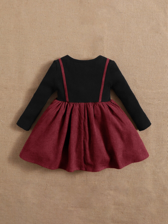 Baby Girl Fake Two-Piece Front Bow Dress Is Comfortable, Cute And Sweet, Suitable For Summer