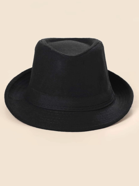 Men Solid Fedora Hat