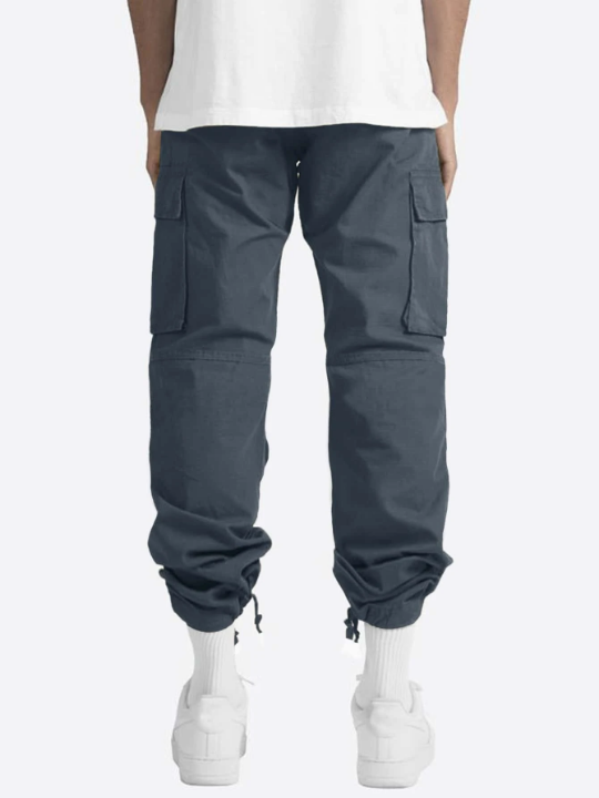 Manfinity Hypemode Men Flap Pocket Drawstring Waist Pants