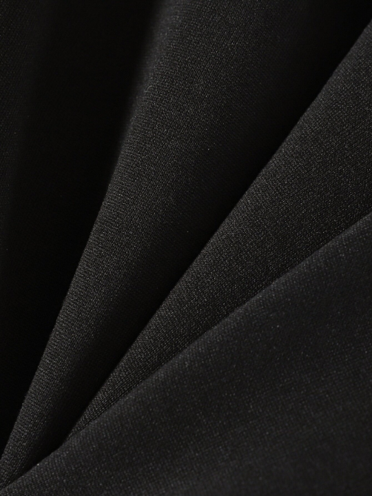 ROMWE Street Life Men Cartoon Graphic Zip Up Two Tone Drawstring Hoodie Without Tee