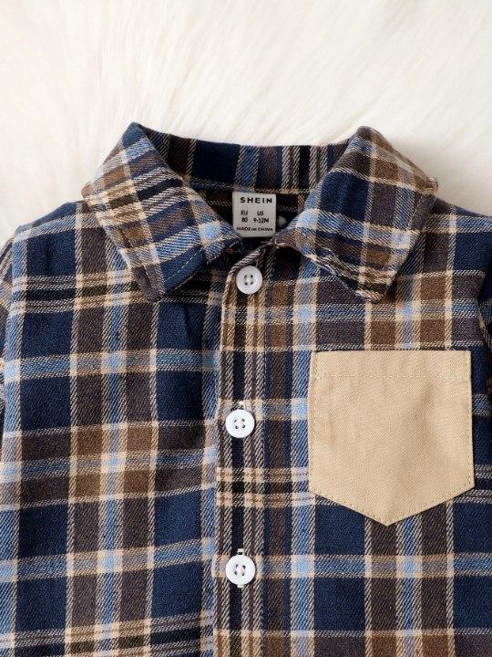 Baby Boy Tartan Print Shirt & Pants