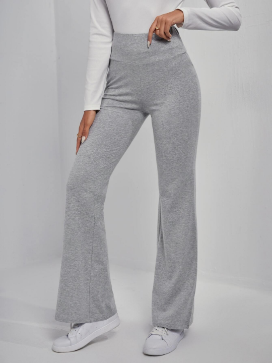 Essnce Wide Waistband Flare Leg Pants