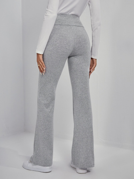 Essnce Wide Waistband Flare Leg Pants