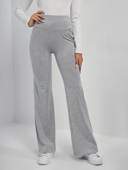 Essnce Wide Waistband Flare Leg Pants