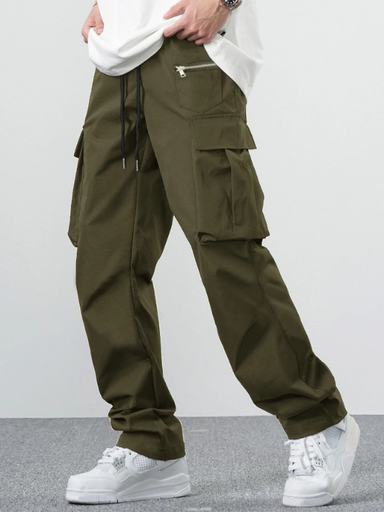 Manfinity EMRG Loose-Fit Men's Cargo Pants With Drawstring Waist