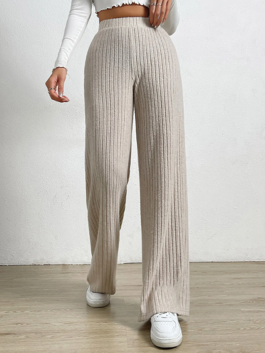 EZwear Elastic Waist Wide Leg Pants