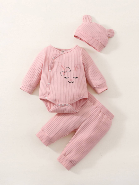 Baby Girl Newborn Cartoon Graphic Bodysuit & Pants