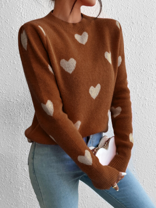 Heart Pattern Sweater