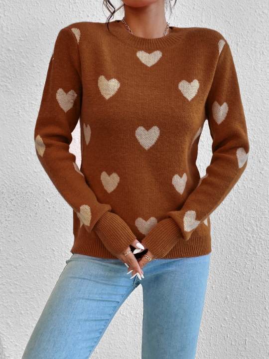 Heart Pattern Sweater