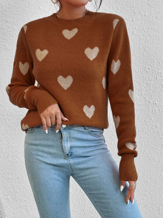 Heart Pattern Sweater