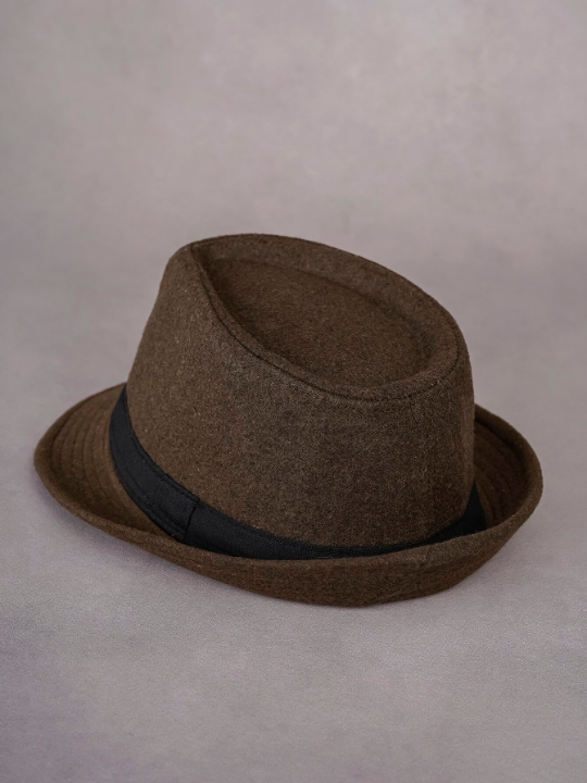 Men Tape Decor Fedora Hat