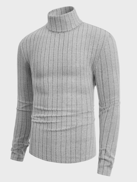 Manfinity Homme Men Ribbed High Neck Solid Tee
