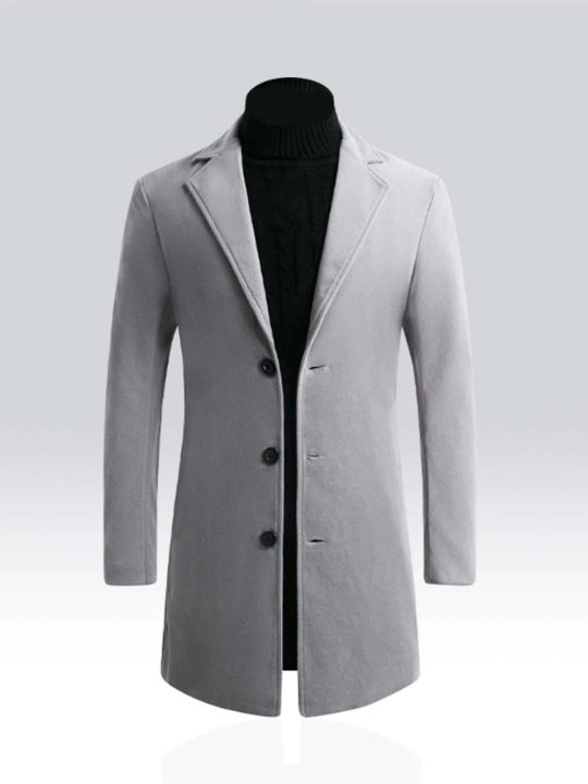 Manfinity Homme Men 1pc Lapel Collar Single Breasted Overcoat