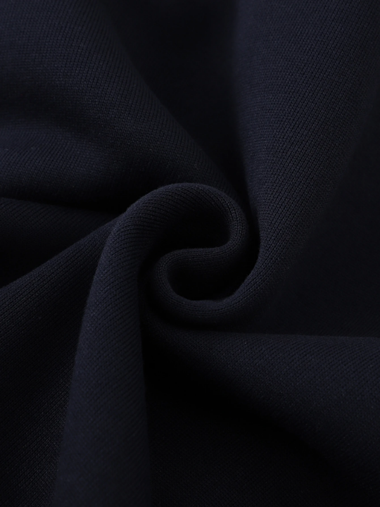 Men Colorblock Thermal Lined Raglan Sleeve Drawstring Hoodie