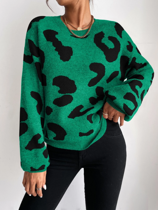 Essnce Drop Shoulder Fluffy Knit Sweater