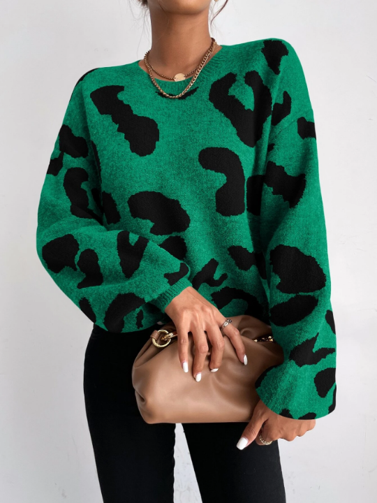 Essnce Drop Shoulder Fluffy Knit Sweater