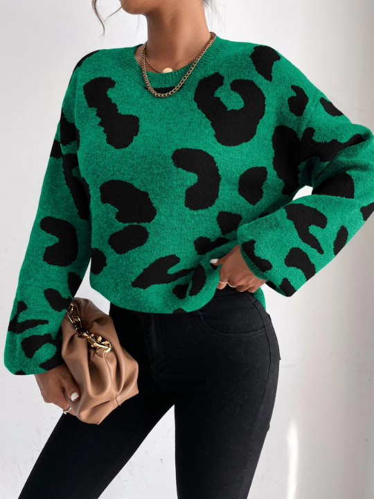 Essnce Drop Shoulder Fluffy Knit Sweater