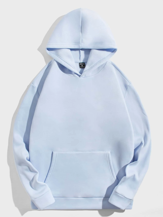 Manfinity Hypemode Men Bear Print Drawstring Thermal Lined Hoodie