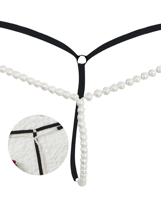 Pearls Beaded Thong
