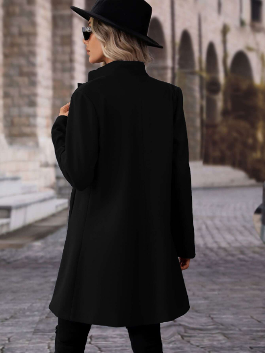 Single Breasted Lapel Neck Overcoat