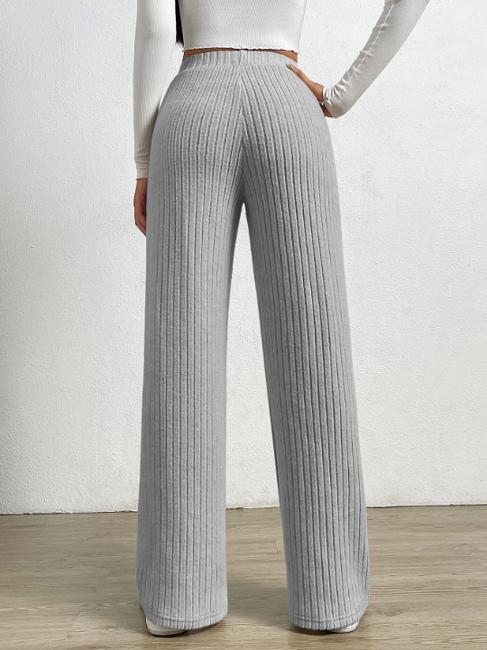 EZwear Elastic Waist Straight Leg Pants