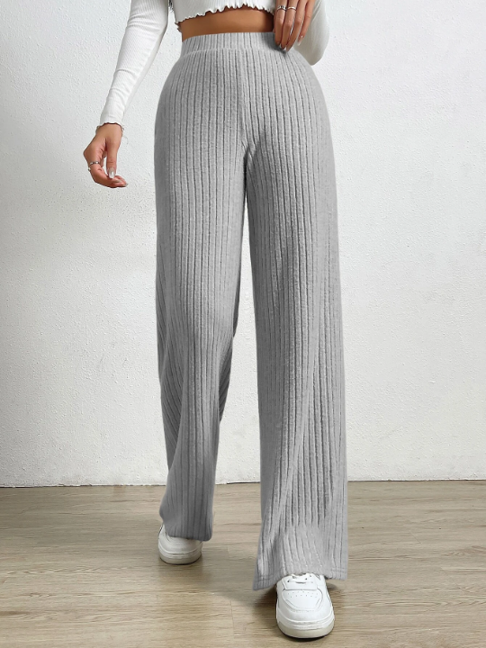 EZwear Elastic Waist Straight Leg Pants