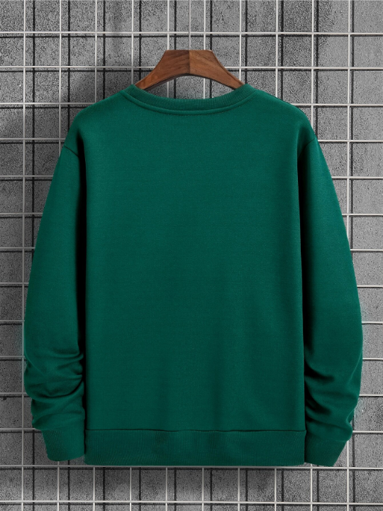 Men Solid Thermal Lined Sweatshirt