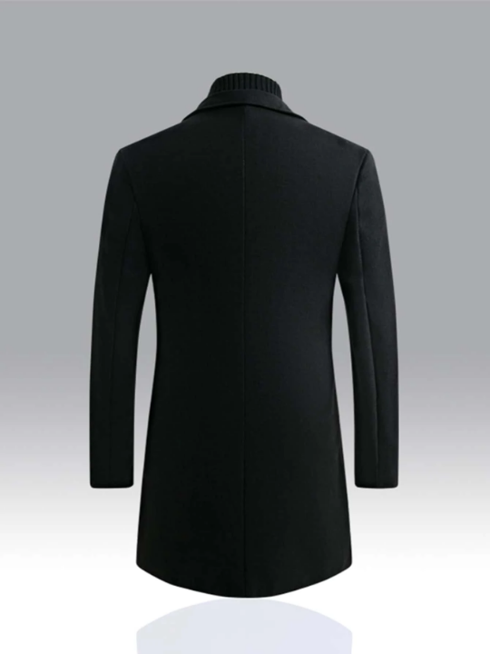 Manfinity Mode Men Lapel Neck Overcoat Without Sweater