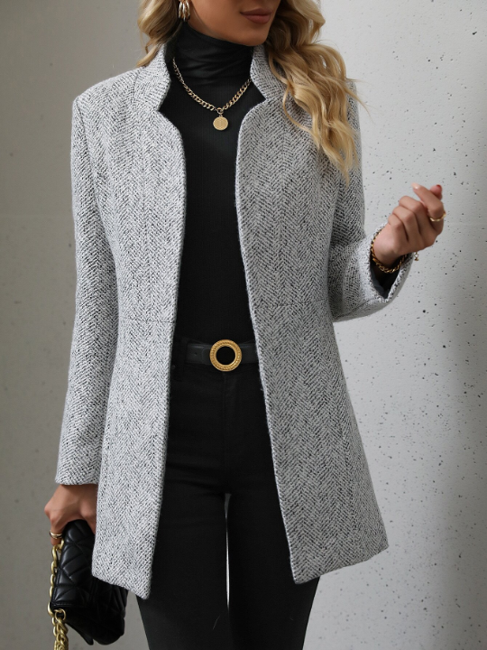 LUNE Open Front Overcoat